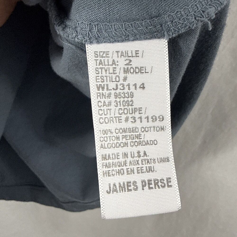 Standard James Perse Vintage Little Boy Tee Blue Noir Pigment Womens Sz M Casual - Picture 6 of 7